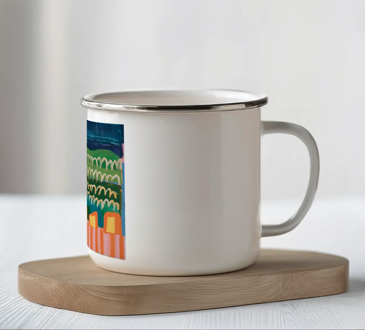 Colline Verdeggianti Armonia tazza in smalto da Sublime Layers