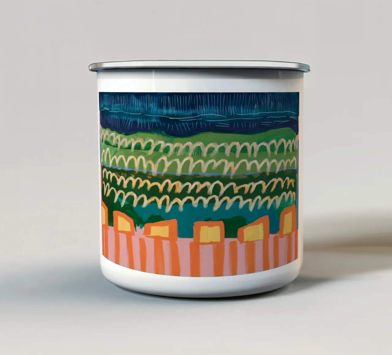 Colline Verdeggianti Armonia tazza in smalto da Sublime Layers