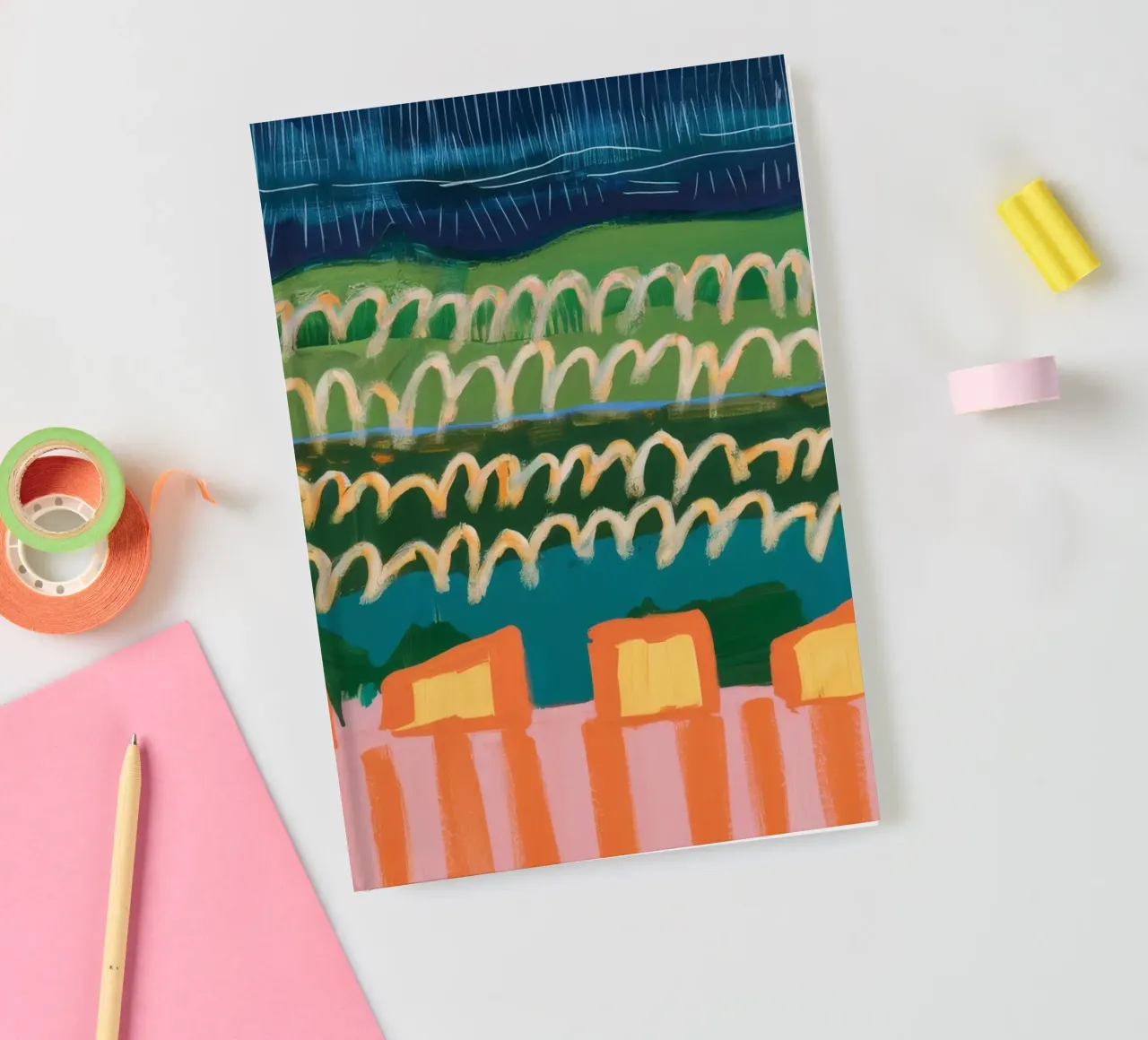 Verdant Hills Harmony notebook by Sublime Layers