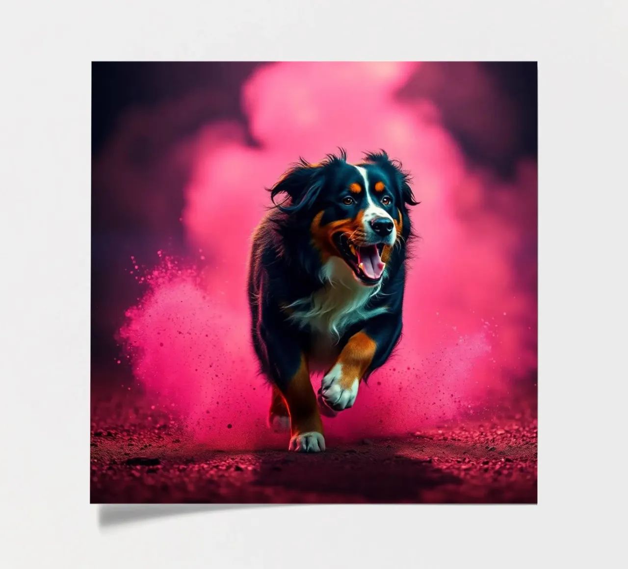 The colorful Bernese Mountain Dog #178 sticker sheet by Yumis.Beargang.and.Me