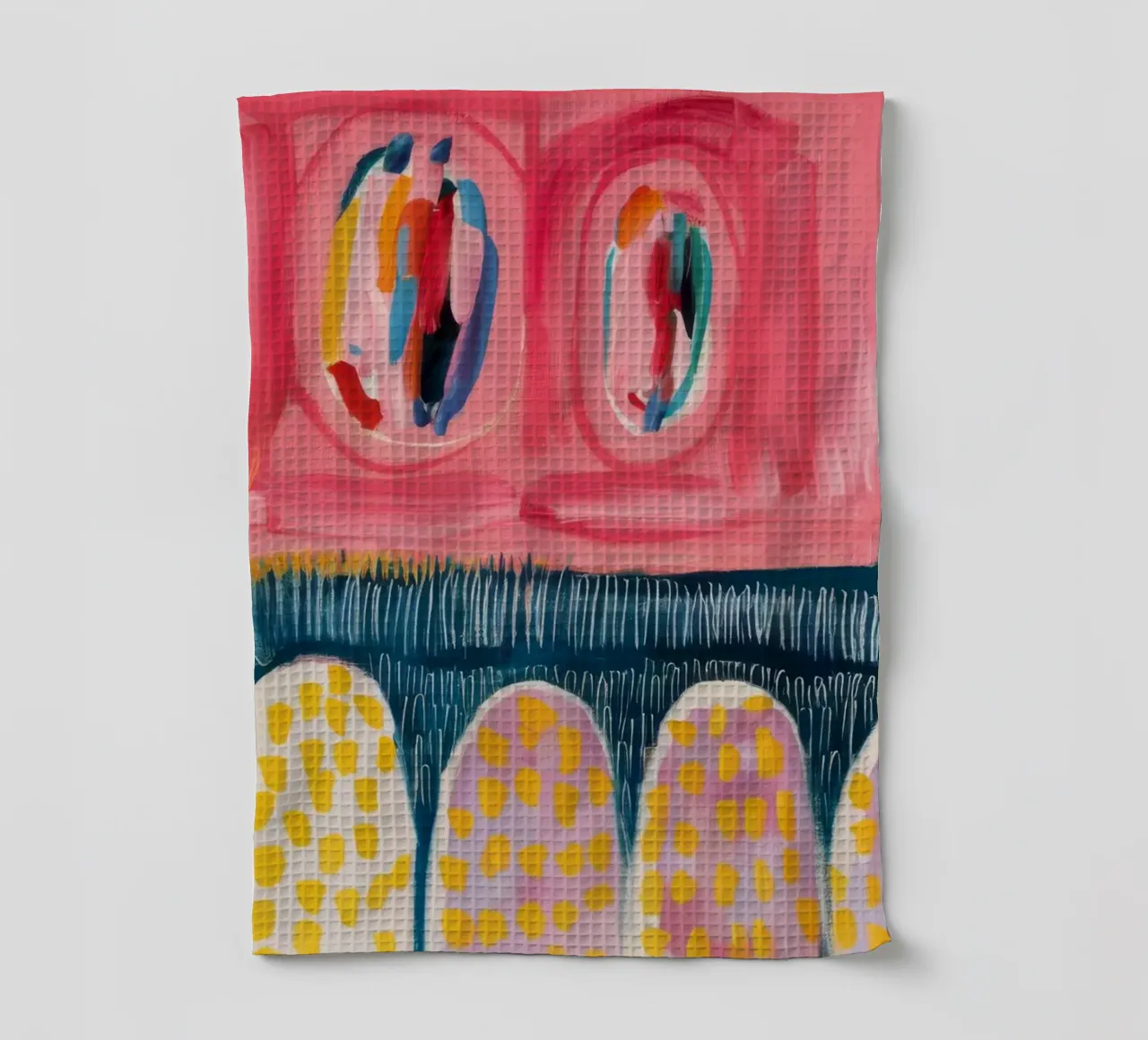 Coral Bloom Jubilee tea towel by Sublime Layers