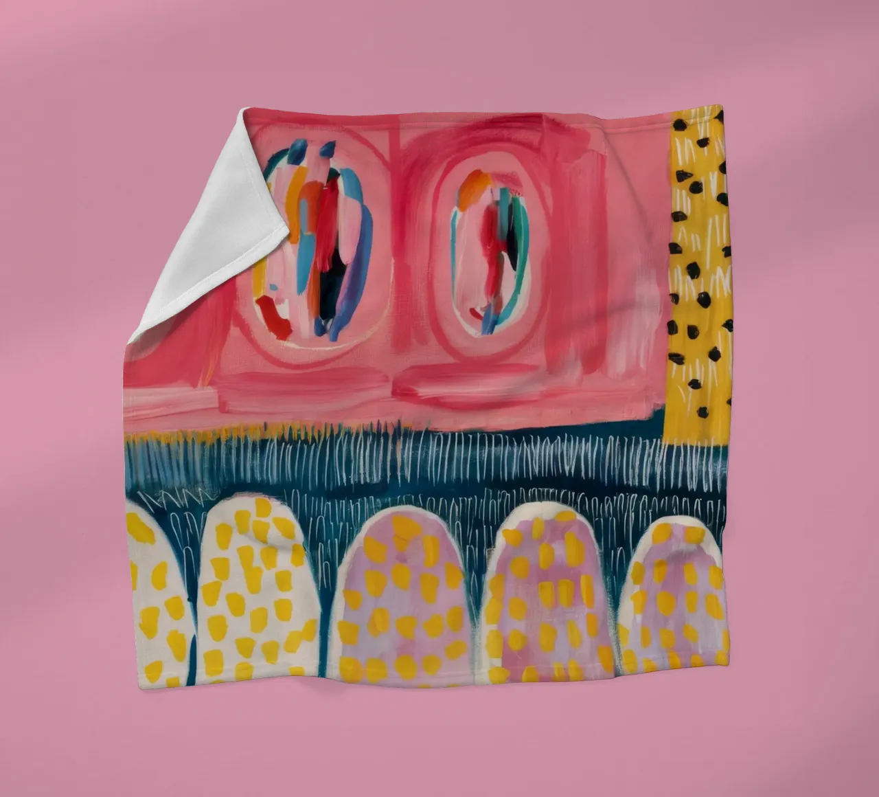 Coral Bloom Jubilee fleece blanket by Sublime Layers