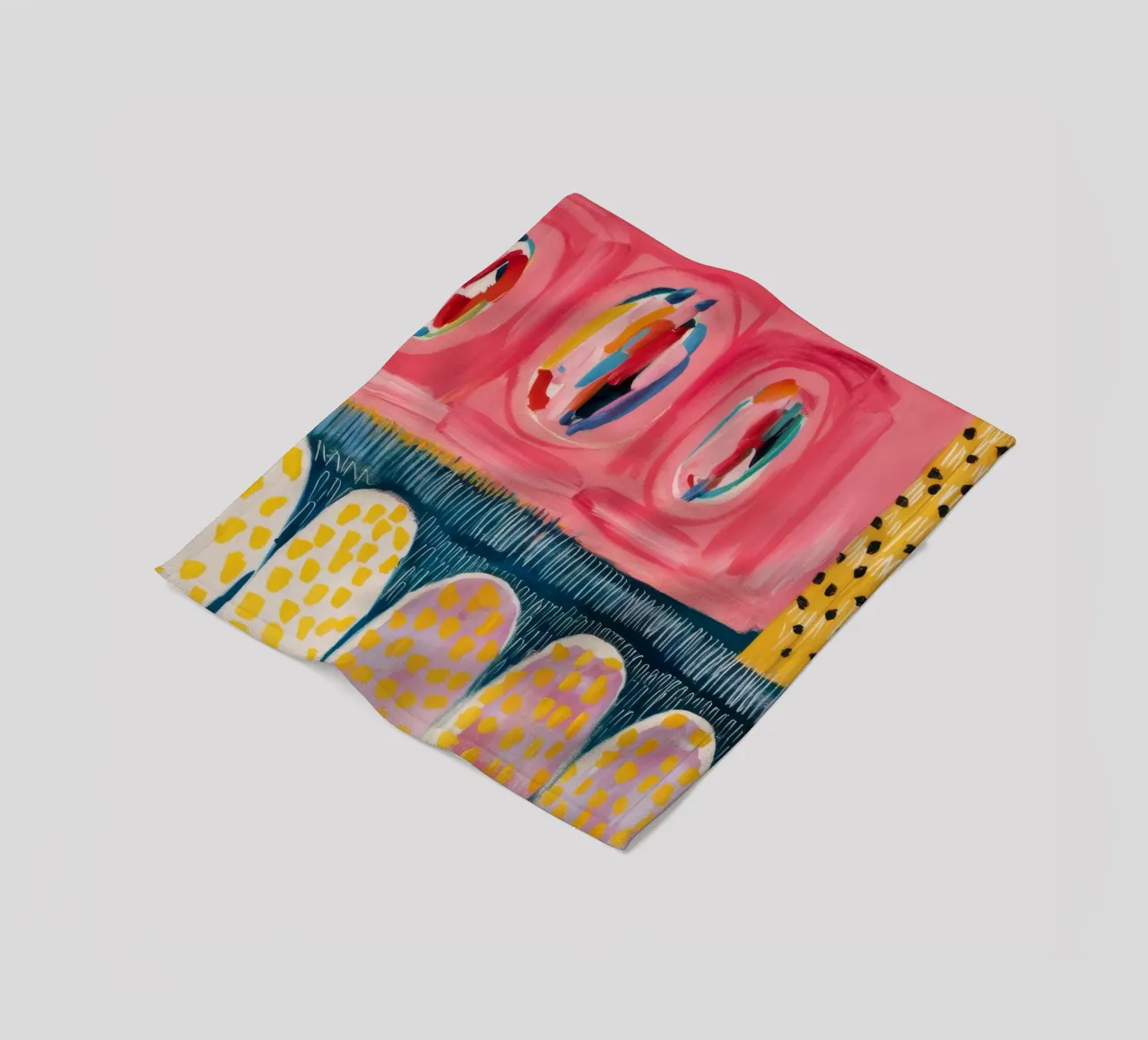 Coral Bloom Jubilee fleece blanket by Sublime Layers