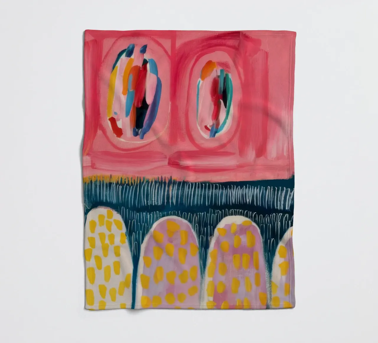 Coral Bloom Jubilee fleece blanket by Sublime Layers