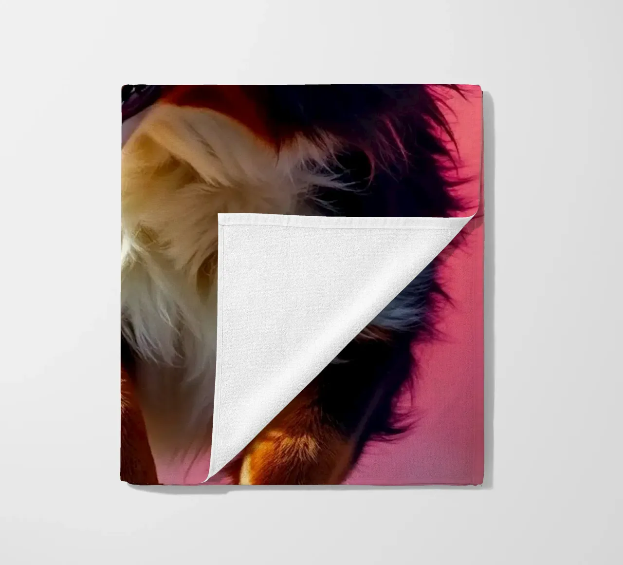 The colorful Bernese Mountain Dog #180 beach towel by Yumis.Beargang.and.Me