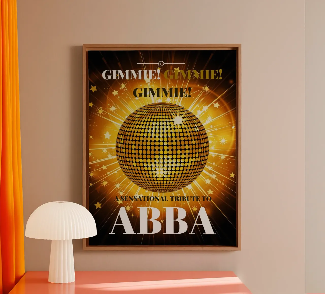 Una storia d'amore vintage con gli ABBA tela con Cornice a cassetta da buky