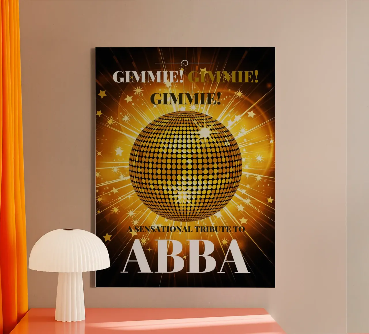 Una storia d'amore vintage con gli ABBA tela con Cornice a cassetta da buky