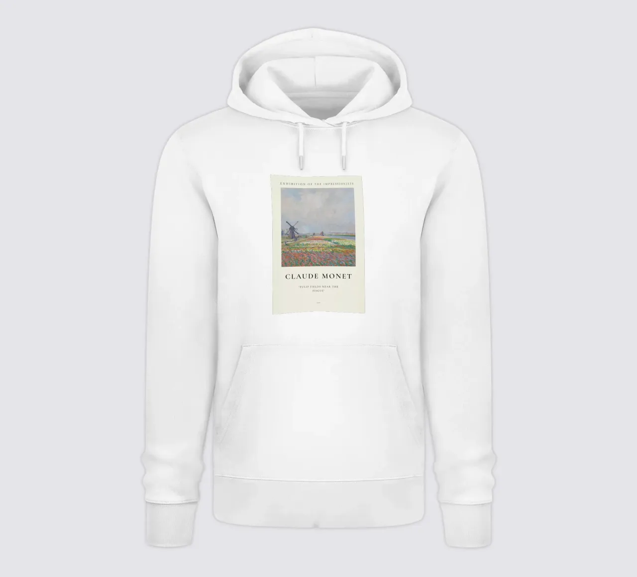 Monet - Tulip Fields near The Hague felpa con cappuccio da ARTOTHEK