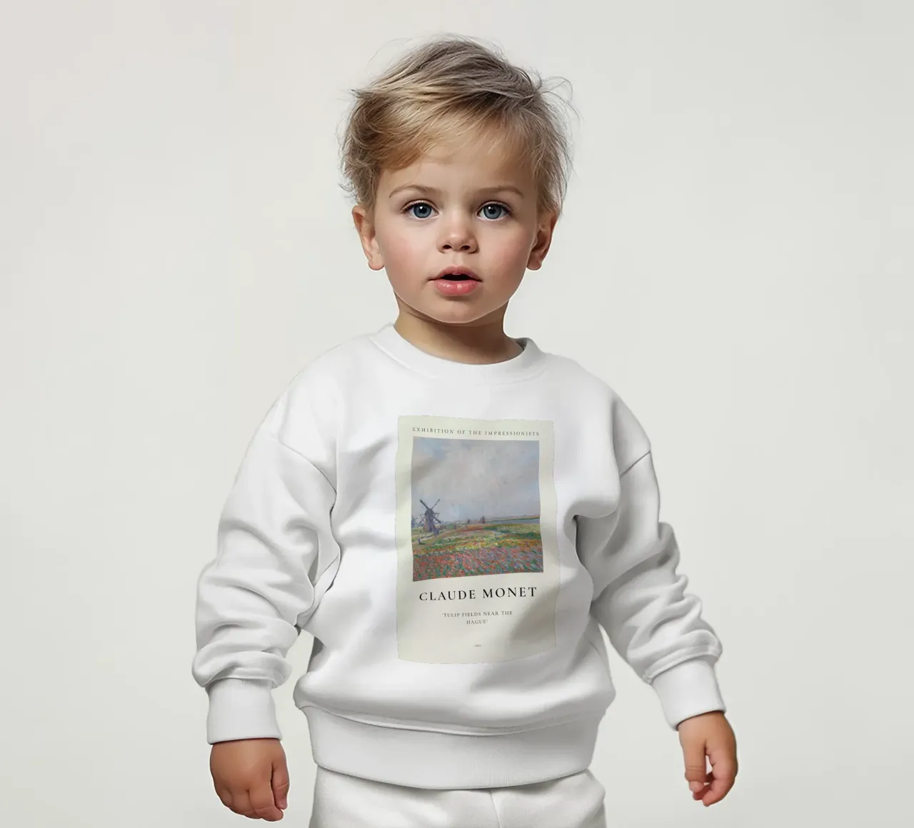 Monet - Tulip Fields near The Hague baby sweatshirt van ARTOTHEK