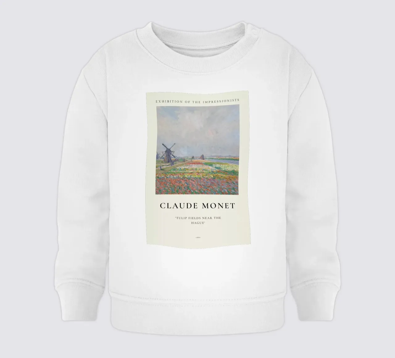 Monet - Tulip Fields near The Hague baby sweatshirt van ARTOTHEK