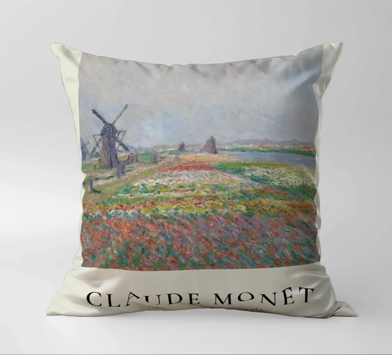 Monet - Tulip Fields near The Hague cuscino da ARTOTHEK