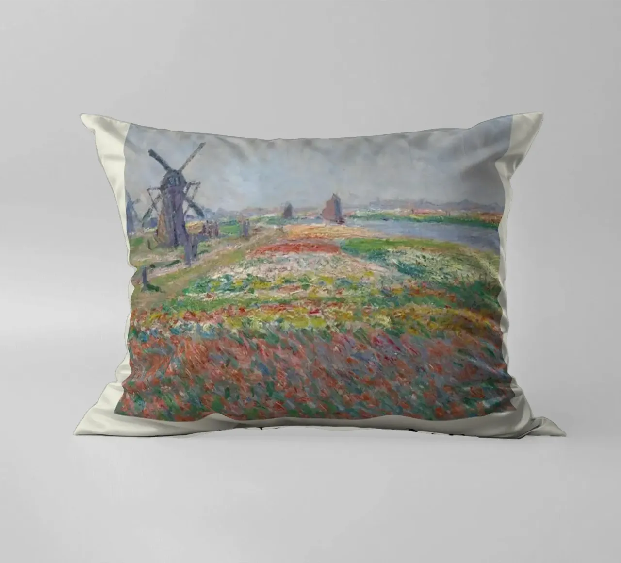 Monet - Tulip Fields near The Hague cuscino da ARTOTHEK