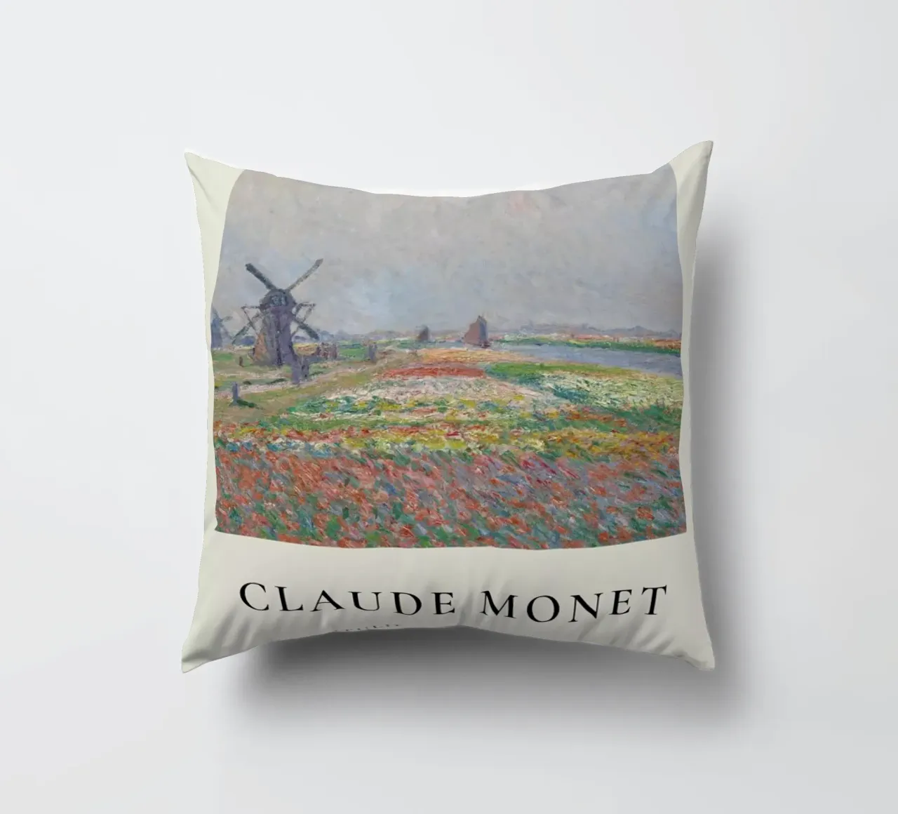 Monet - Tulip Fields near The Hague cuscino da ARTOTHEK