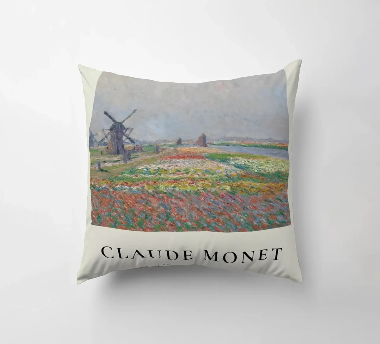 Monet - Tulip Fields near The Hague cuscino da ARTOTHEK