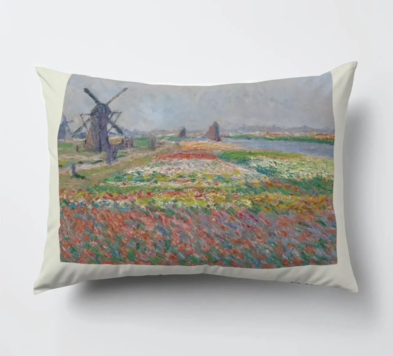 Monet - Tulip Fields near The Hague cuscino da ARTOTHEK