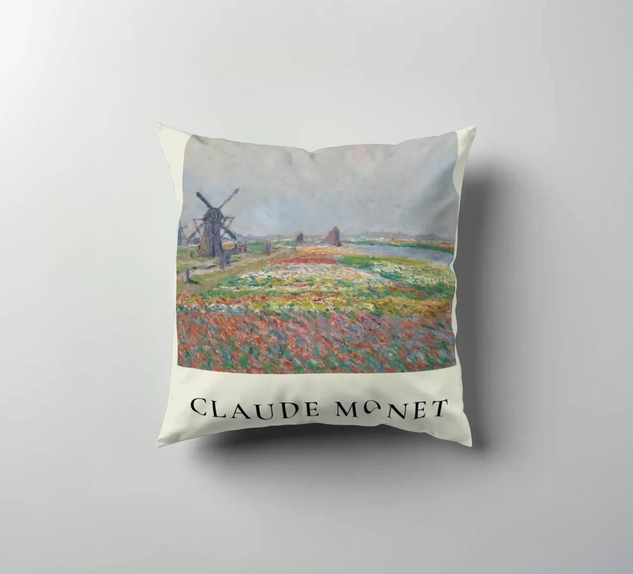 Monet - Tulip Fields near The Hague cuscino da ARTOTHEK