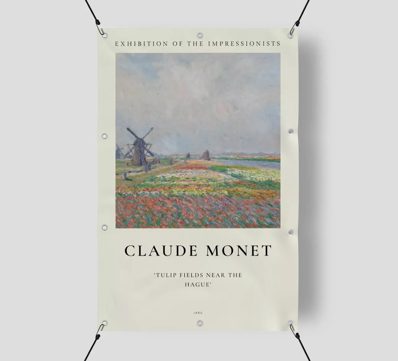 Monet - Tulip Fields near The Hague telo in pvc da ARTOTHEK