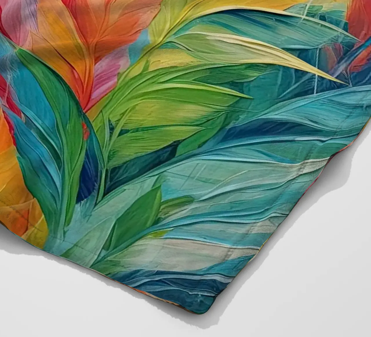 Foglie di giungla colorate coperta in pile da Imagine