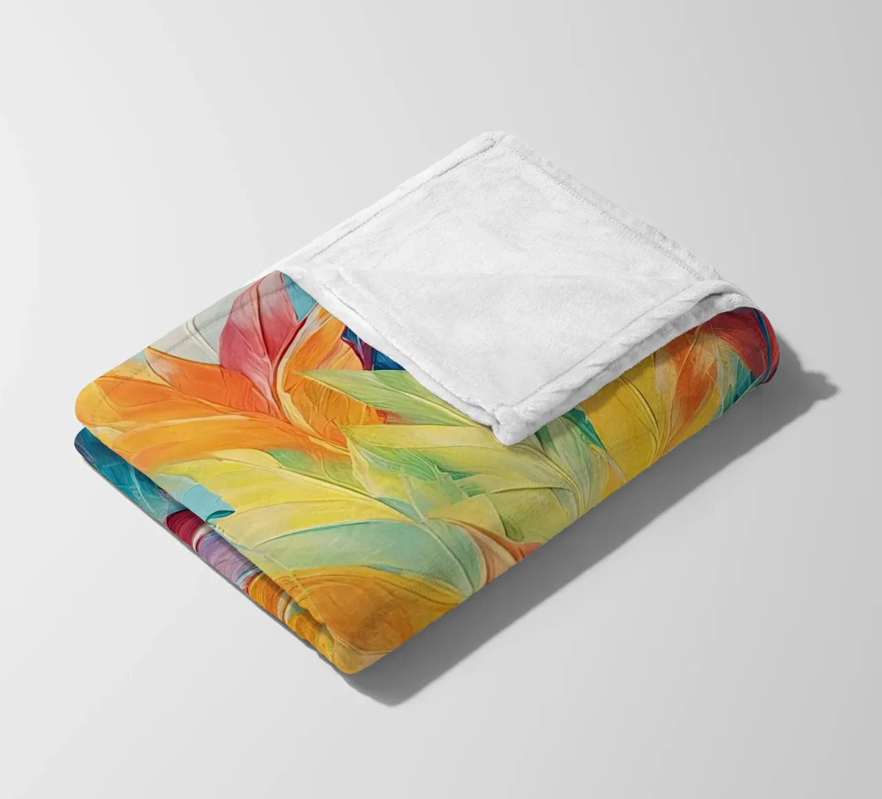 Foglie di giungla colorate coperta in pile da Imagine