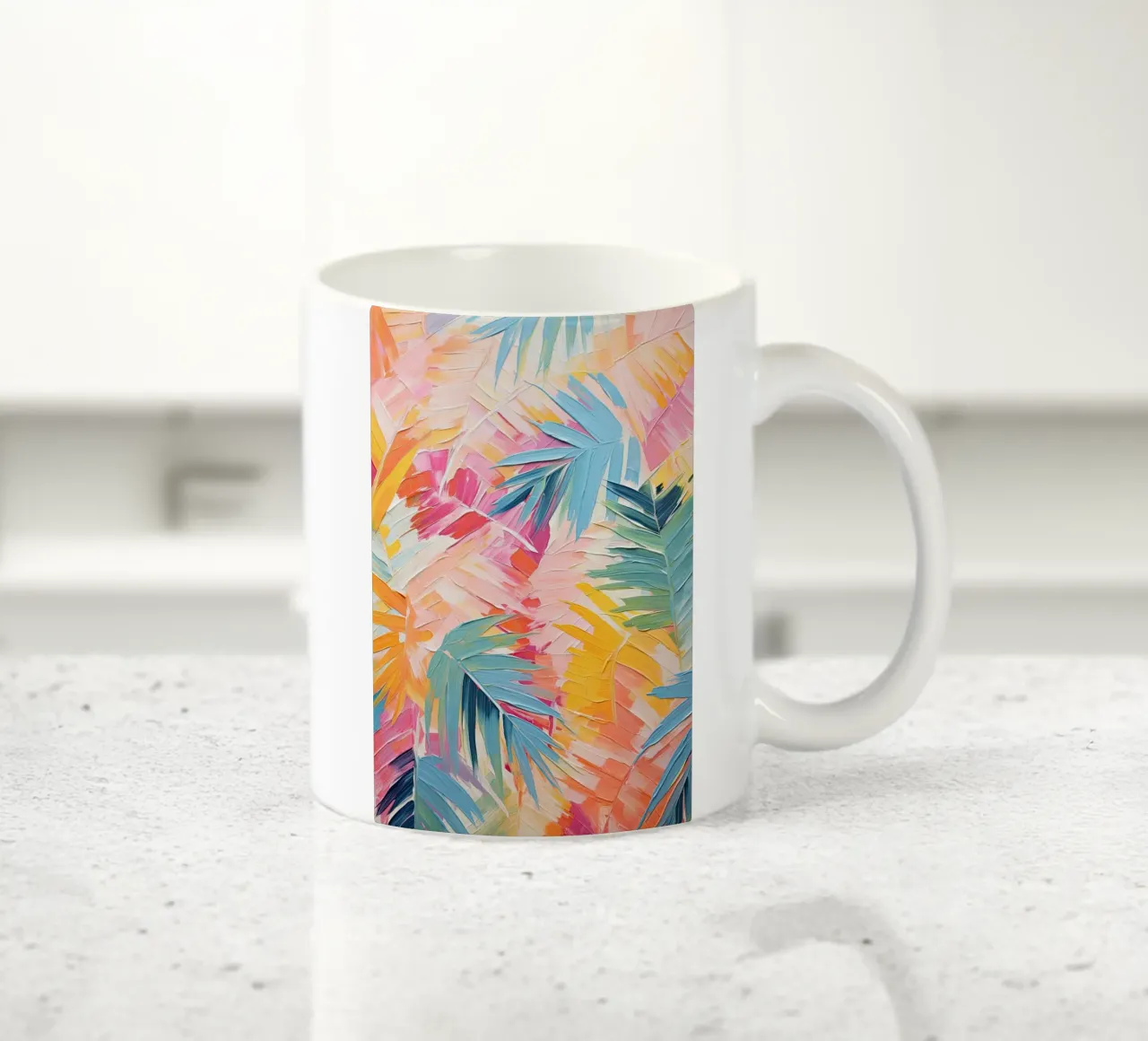 Foglie di giungla colorate tazza in ceramica da Imagine