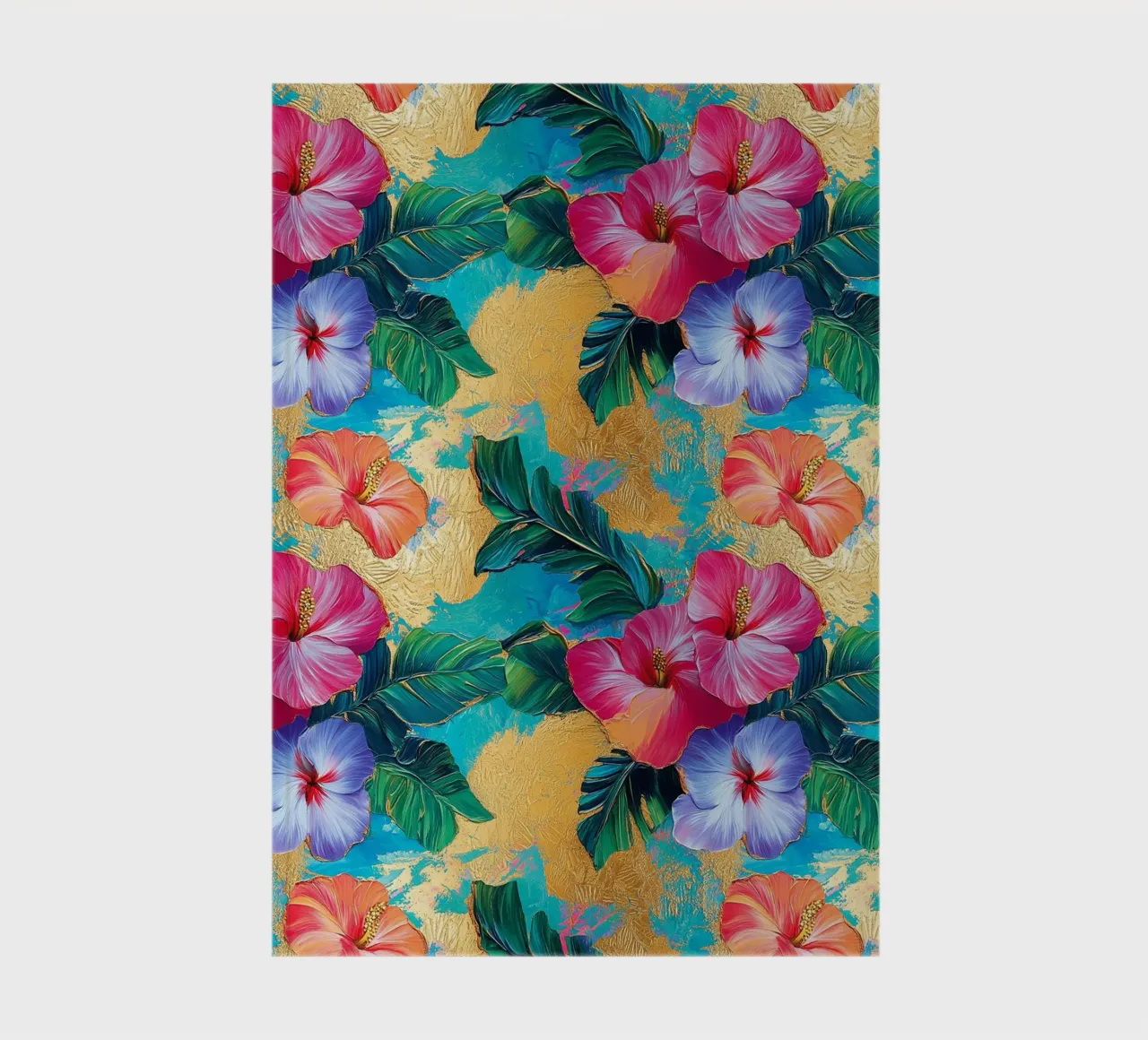 Gilded Hawaiian Flower notebook by Botanical Pattern House