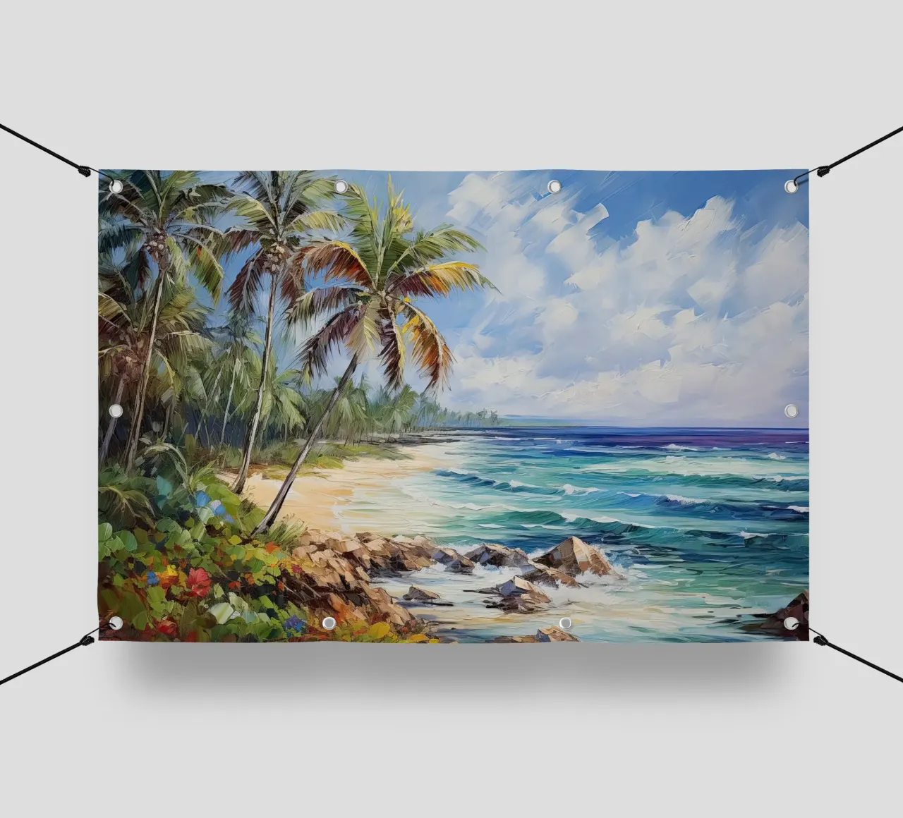 Spiaggia tropicale telo in pvc da Imagine