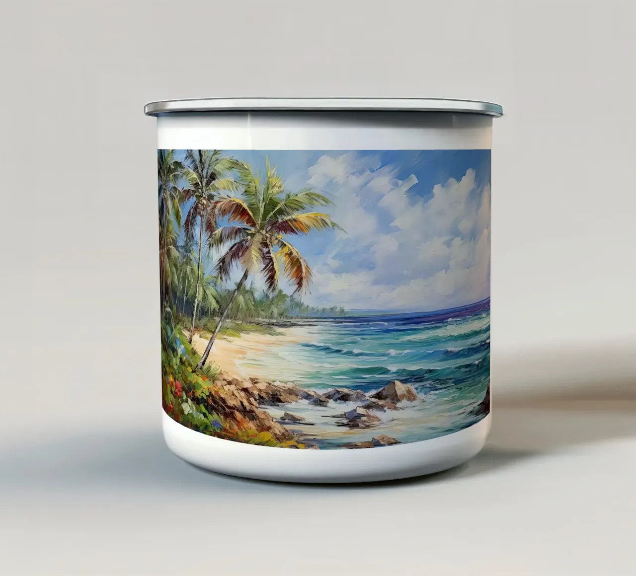 Spiaggia tropicale tazza in smalto da Imagine