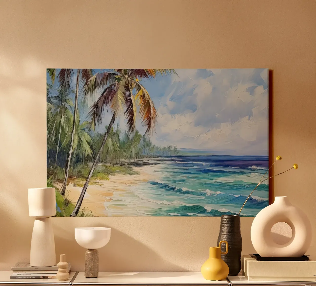 Spiaggia tropicale tela con Cornice a cassetta da Imagine