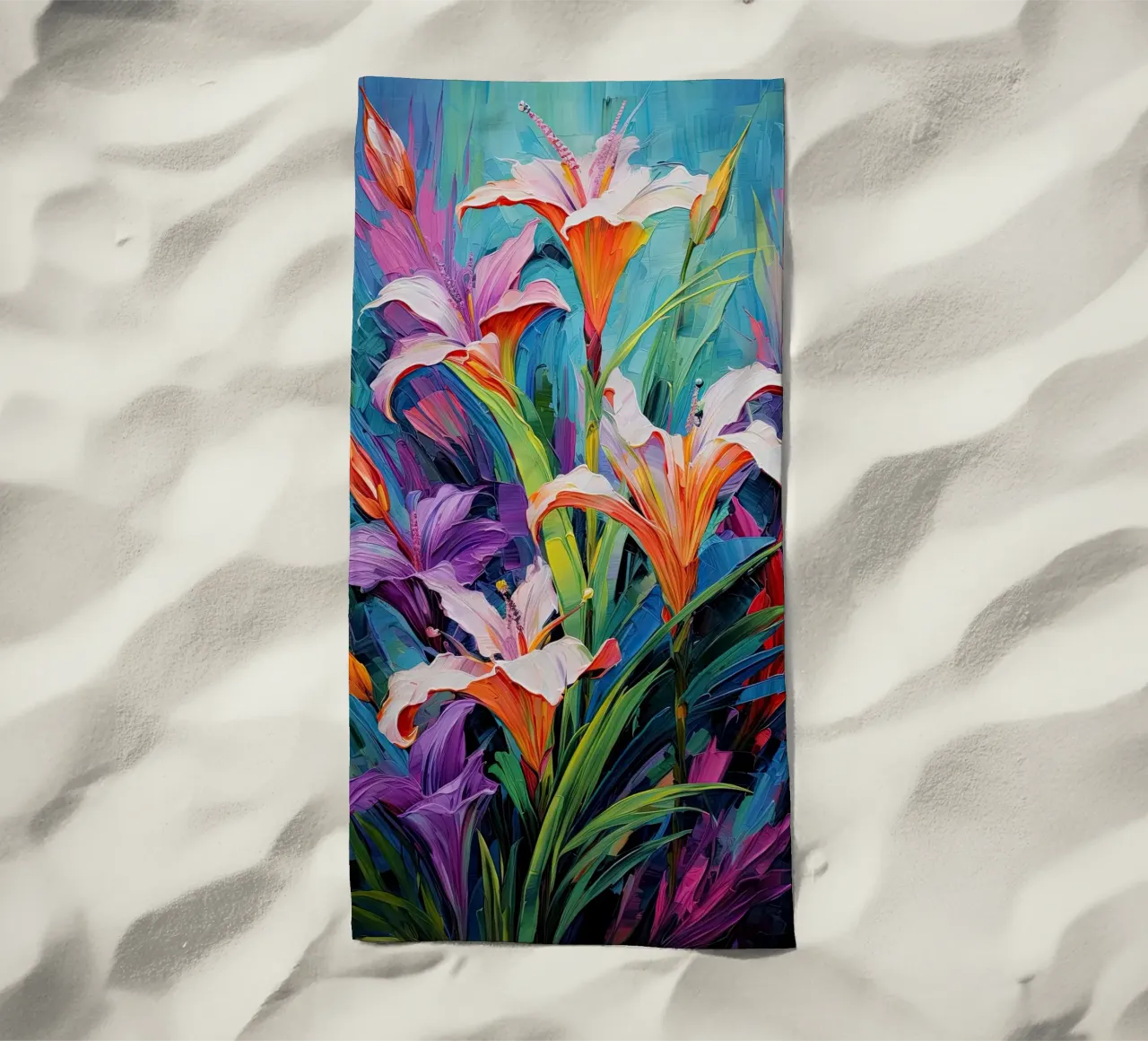 Fiori viola telo mare da Imagine
