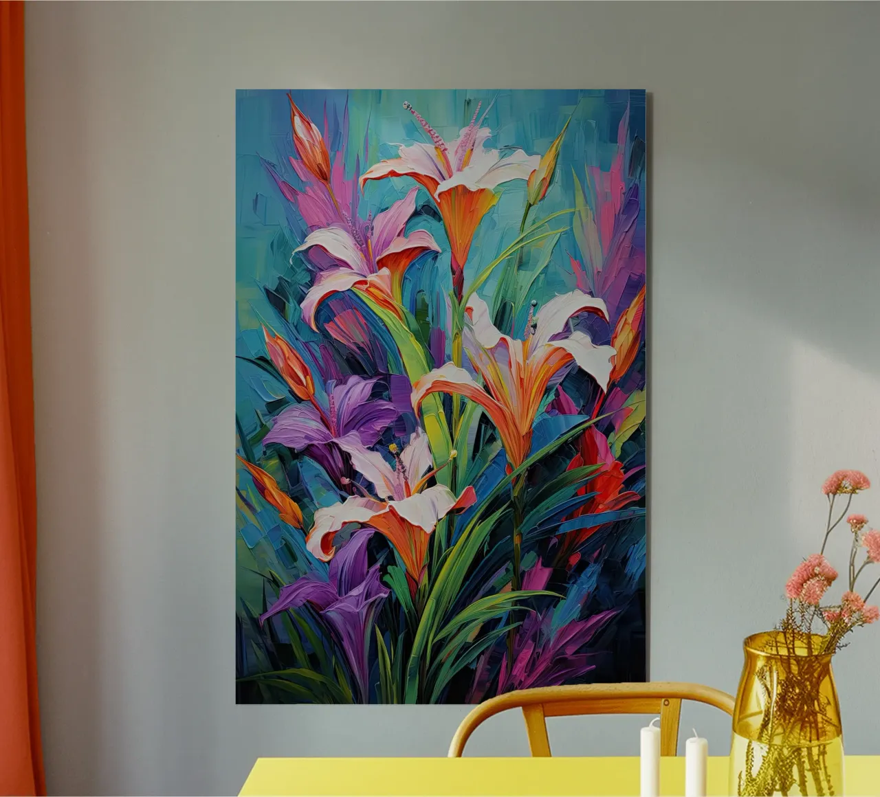 Fiori viola alluminio dibond da Imagine