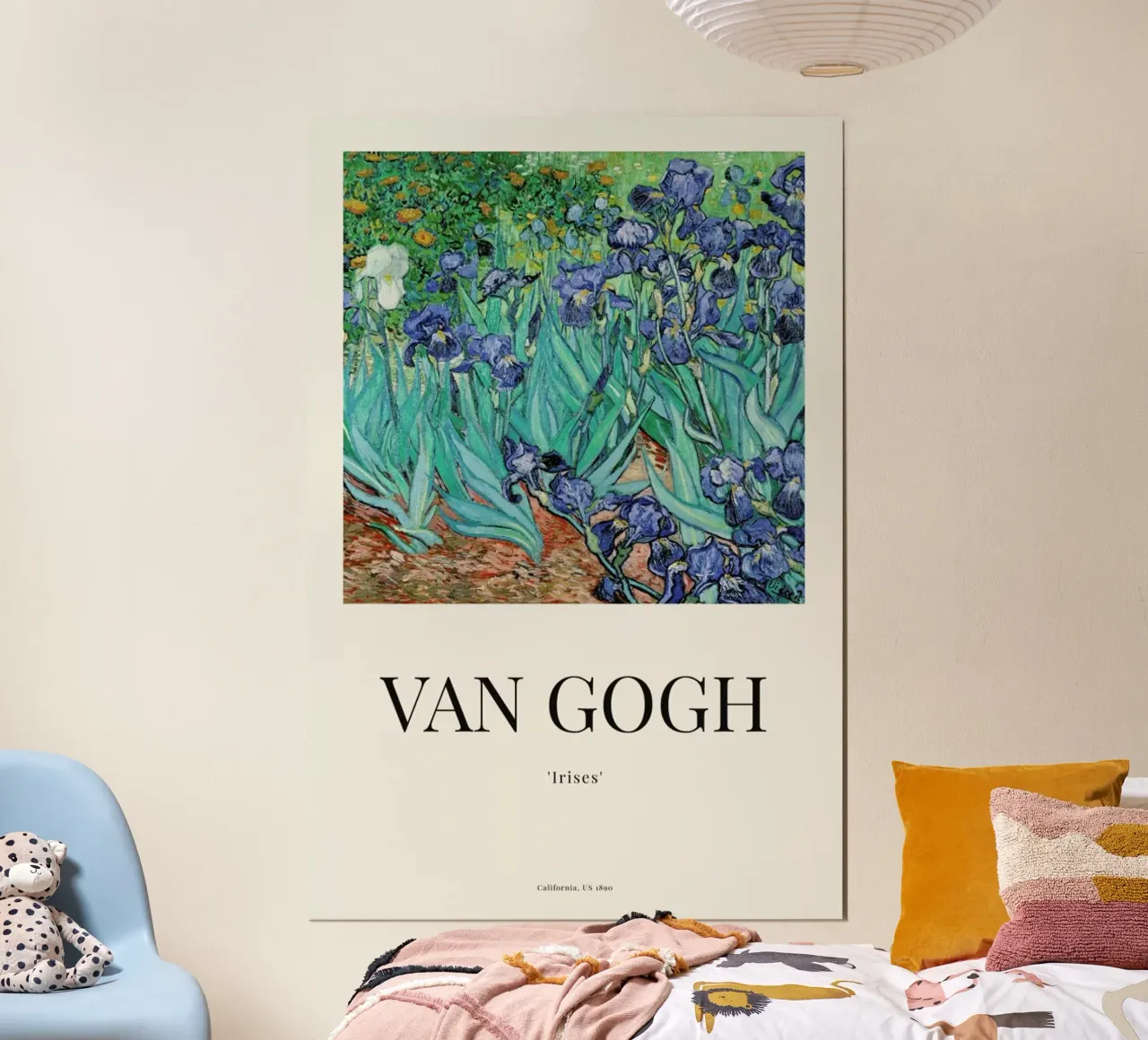van Gogh - Irises poster con telaio in plastica da ARTOTHEK