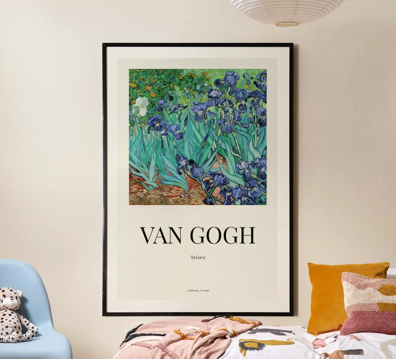 van Gogh - Irises poster con telaio in plastica da ARTOTHEK