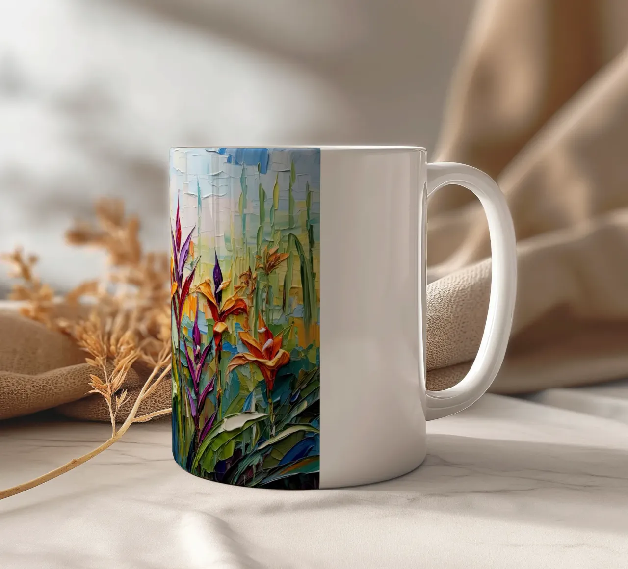 Fiori colorati tazza in ceramica da Imagine