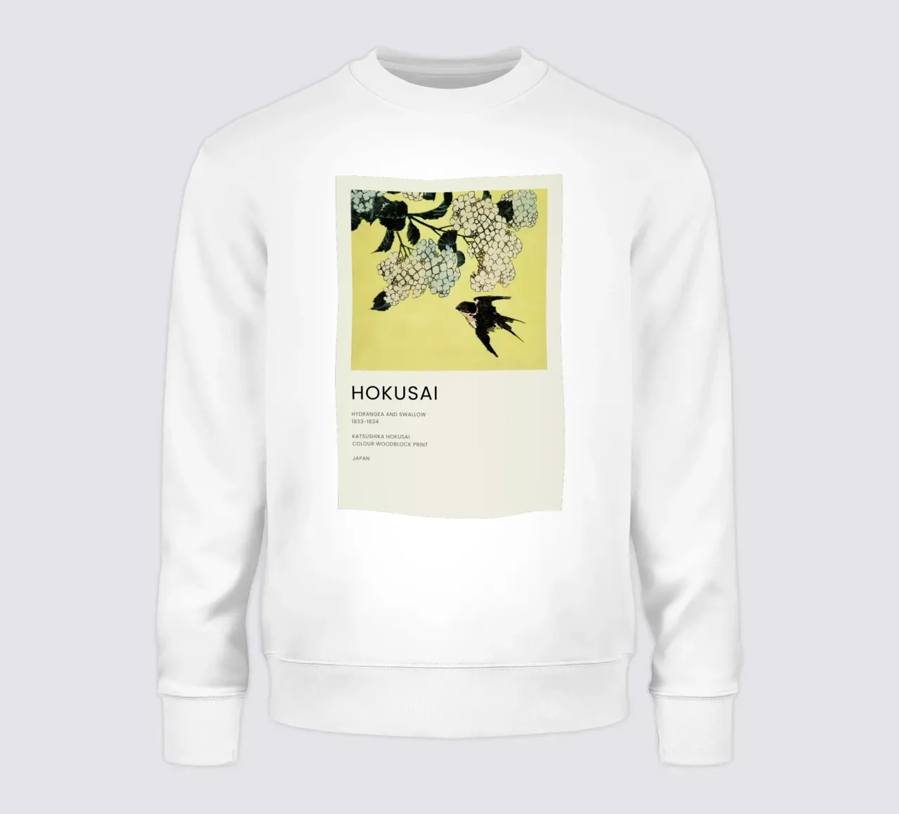 Hokusai - Hydrangea and Swallow sudadera de Vintage by JUNIQE