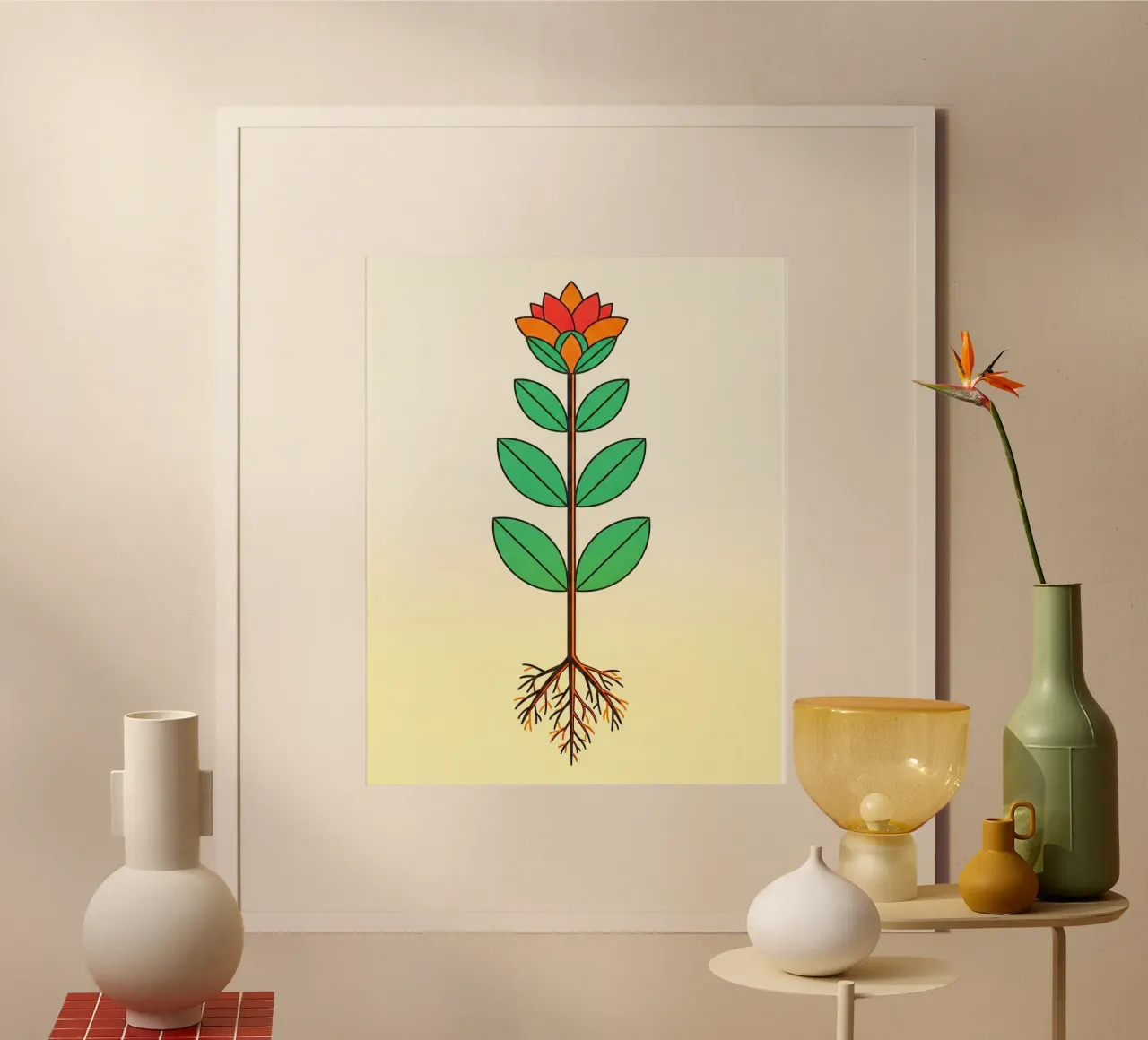 Floral bauhaus #031: The Essence of Growth poster da Zen Design