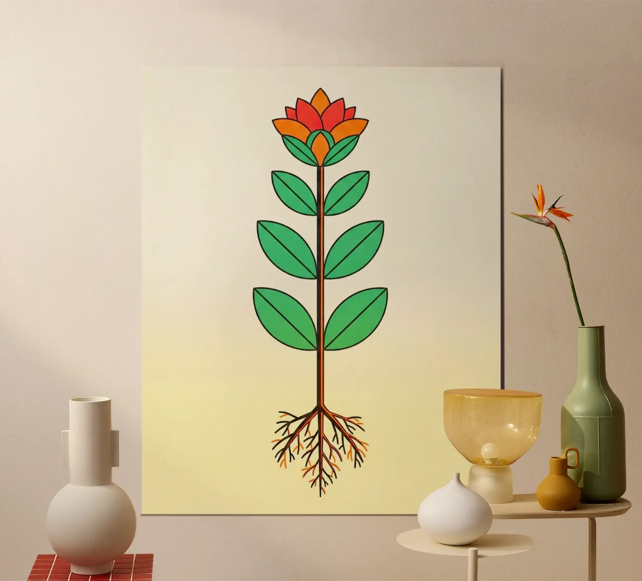 Floral bauhaus #031: The Essence of Growth poster da Zen Design