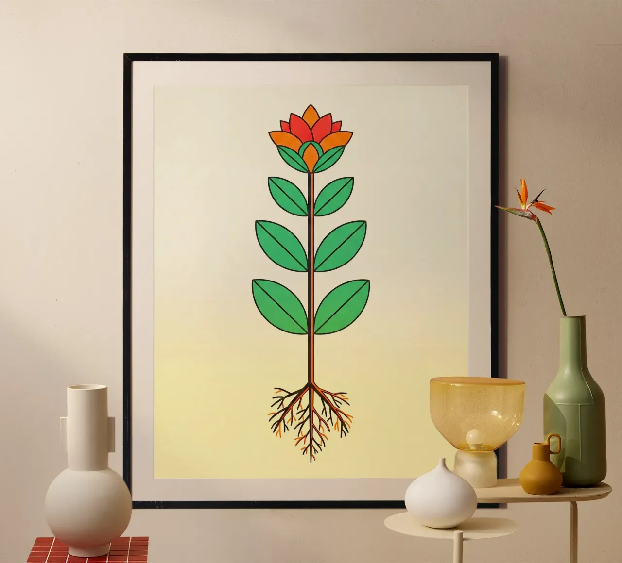 Floral bauhaus #031: The Essence of Growth poster da Zen Design