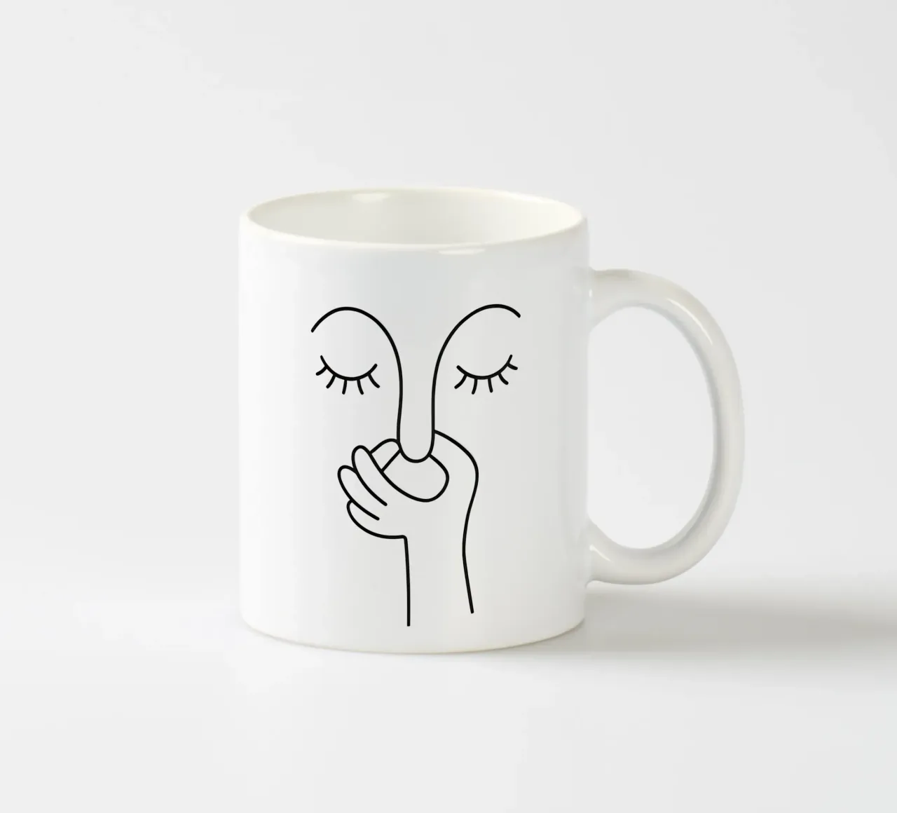 Cattivo odore di gabinetto - Line Art minimale tazza in ceramica da Attaboy Dsgn