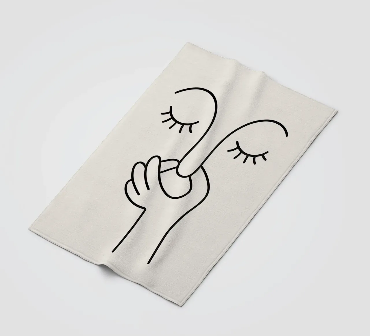 Cattivo odore di gabinetto - Line Art minimale coperta in pile da Attaboy Dsgn