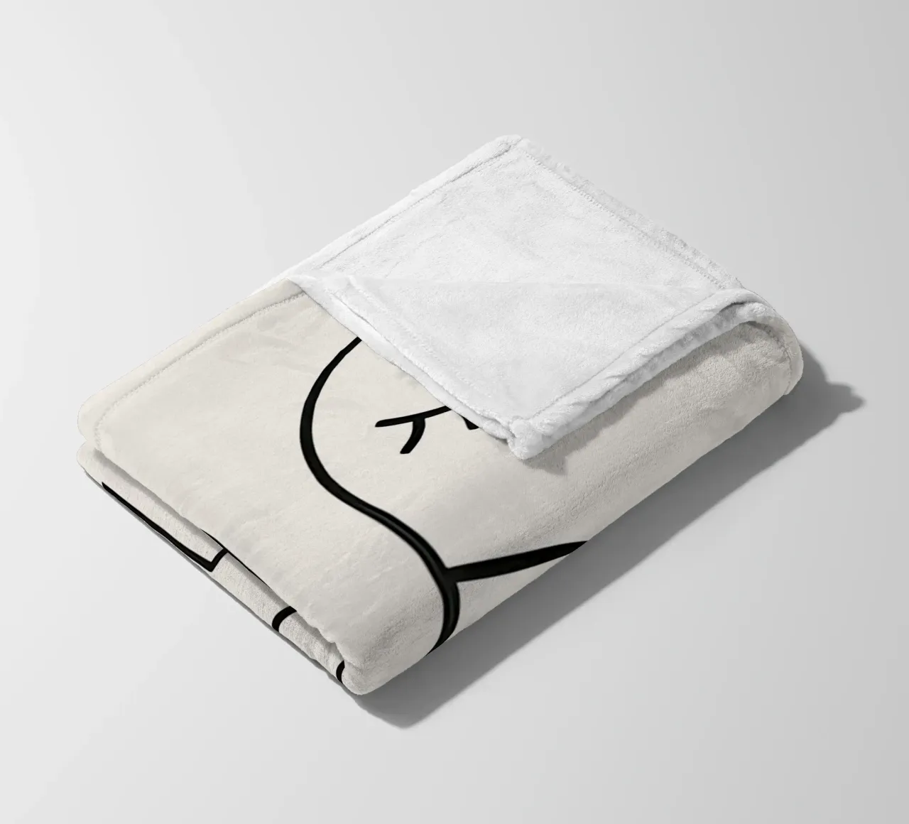 Cattivo odore di gabinetto - Line Art minimale coperta in pile da Attaboy Dsgn