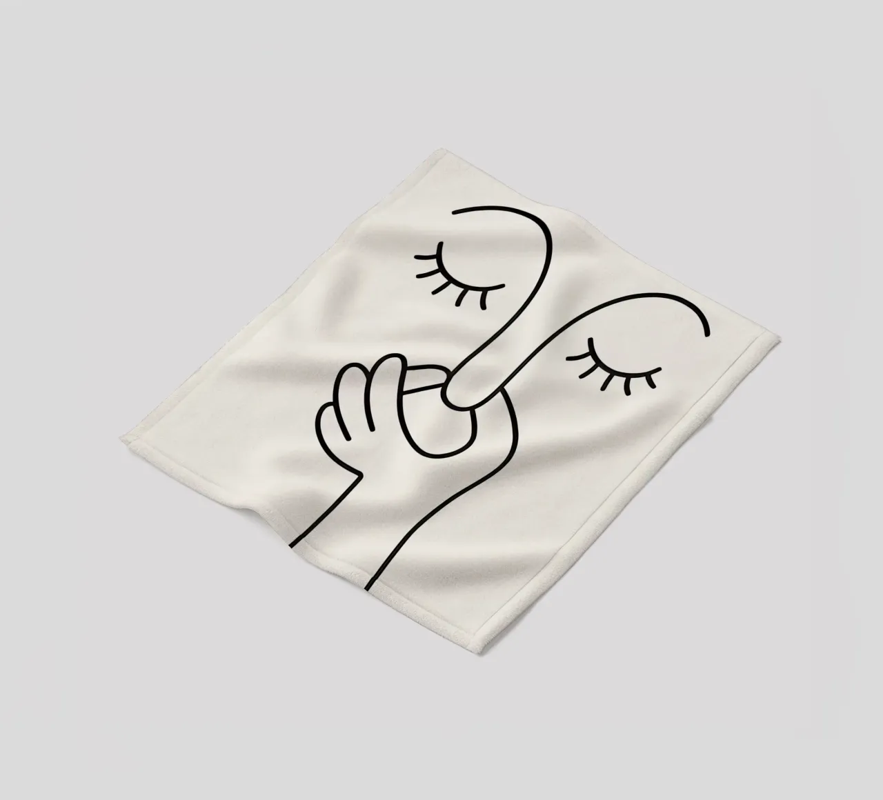 Cattivo odore di gabinetto - Line Art minimale coperta in pile da Attaboy Dsgn