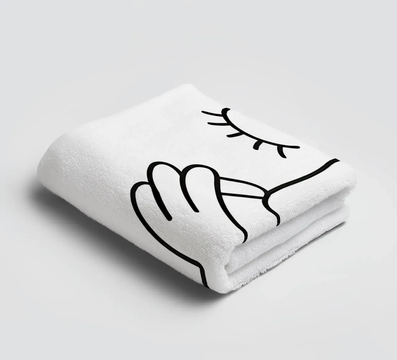 Cattivo odore di gabinetto - Line Art minimale asciugamano da bagno da Attaboy Dsgn