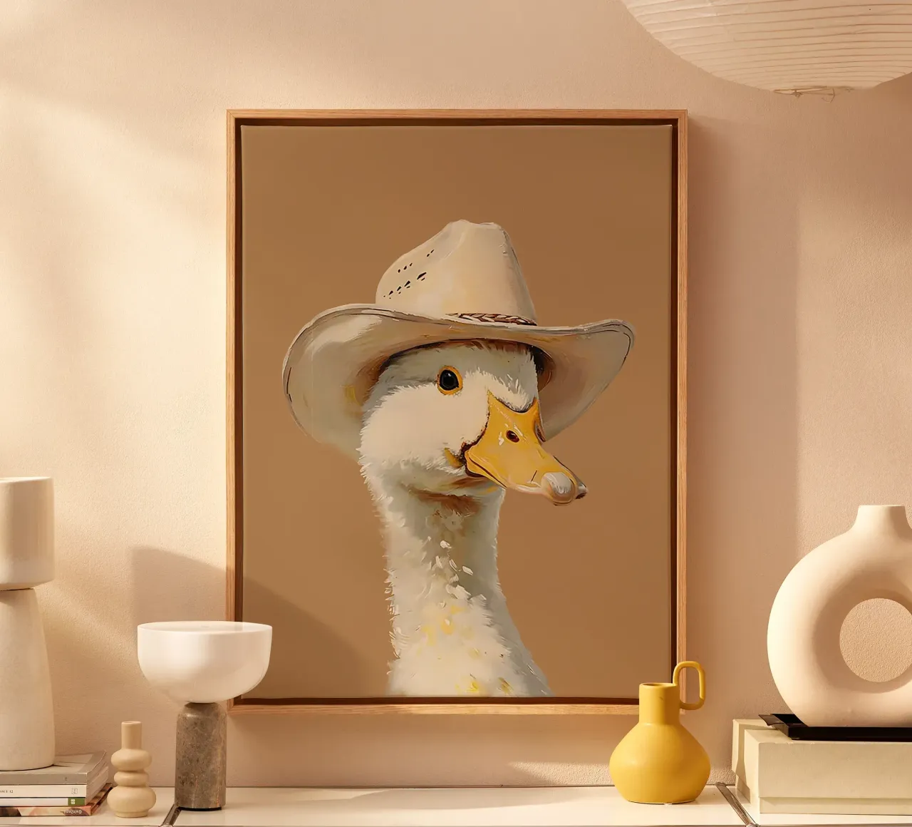 Cowboy Duck tela con Cornice a cassetta da Attaboy Dsgn