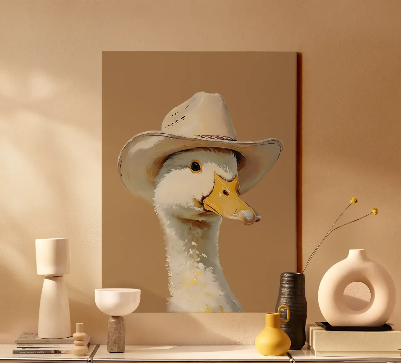 Cowboy Duck tela con Cornice a cassetta da Attaboy Dsgn