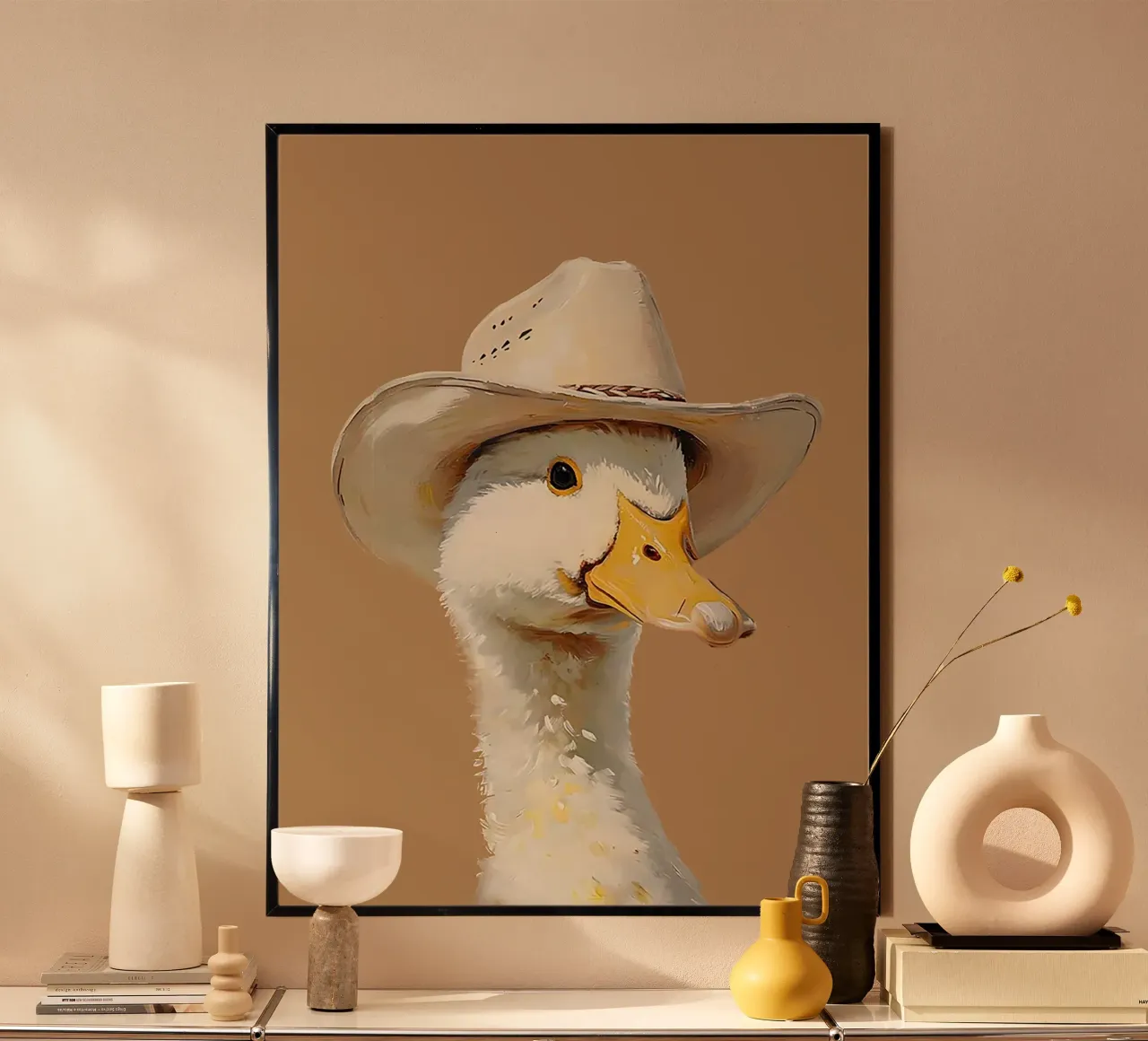 Cowboy Eend poster van Attaboy Dsgn