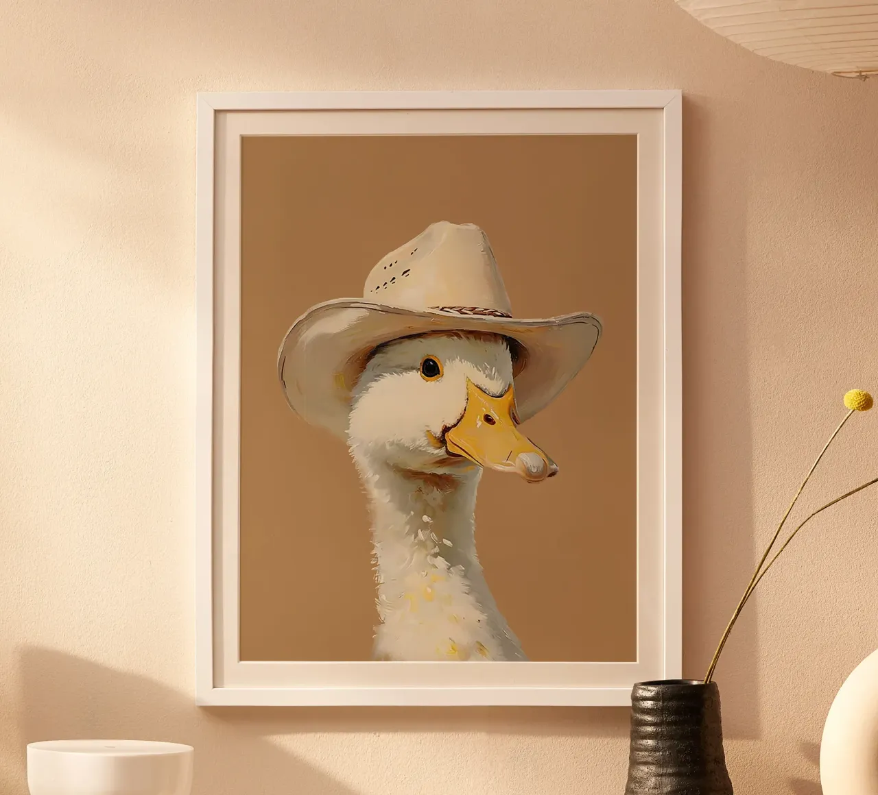 Cowboy Eend poster van Attaboy Dsgn