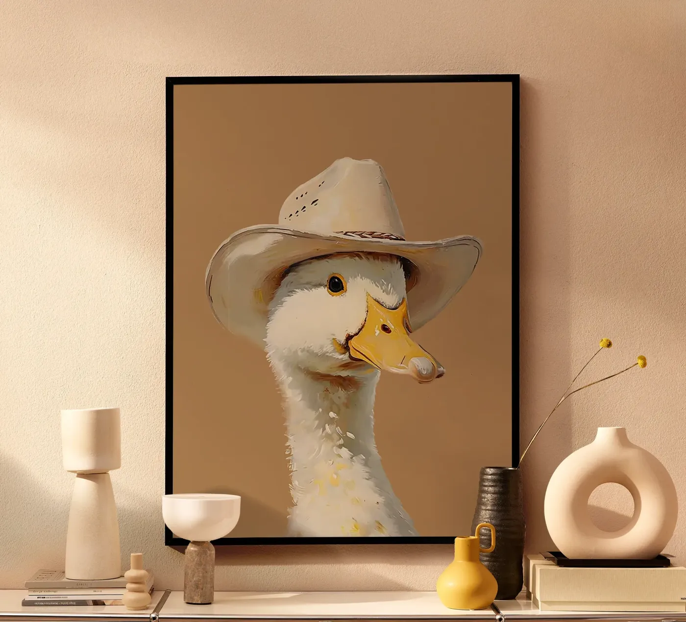 Cowboy Duck poster van Attaboy Dsgn