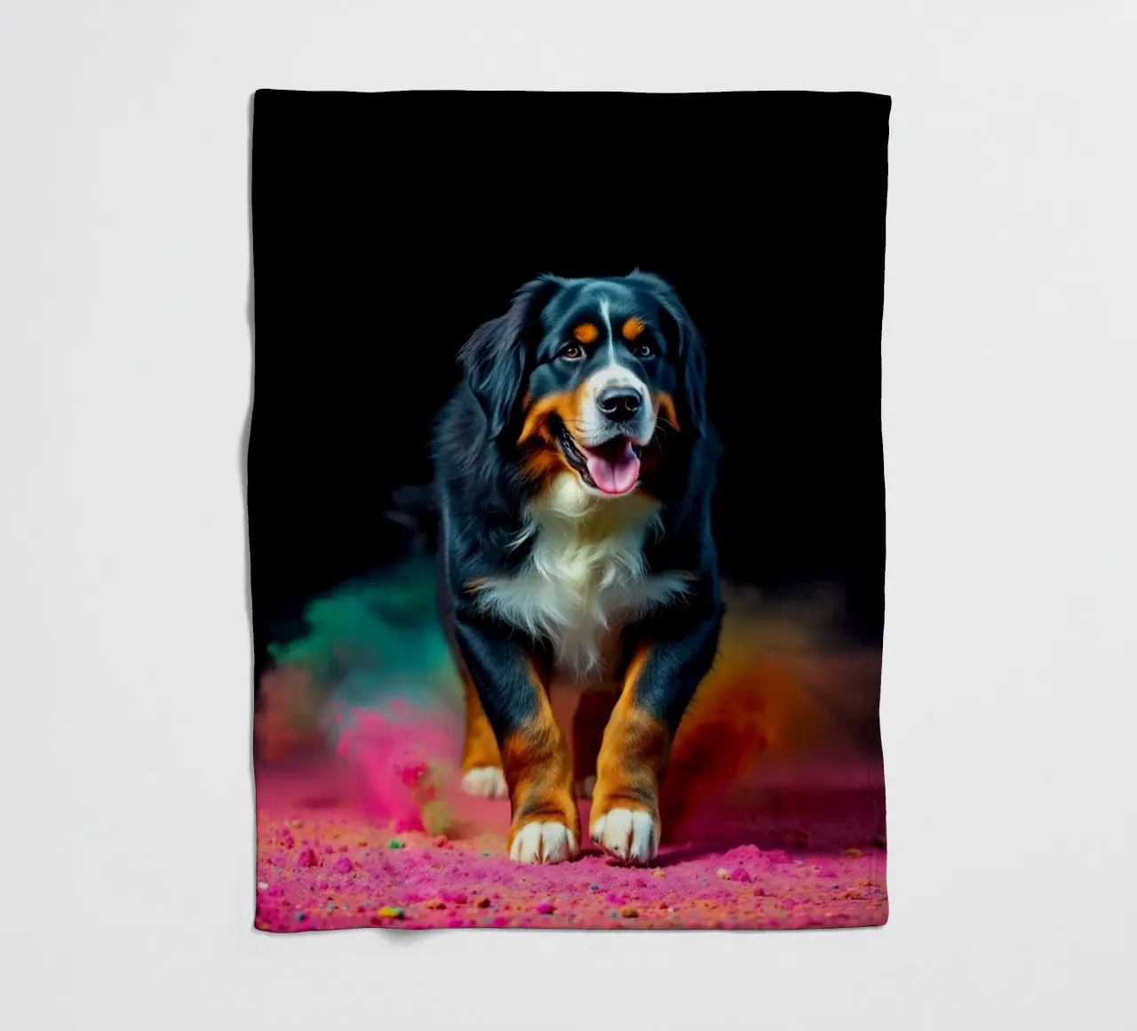 Le bouvier bernois coloré #184 plaid polaire de Yumis.Beargang.and.Me
