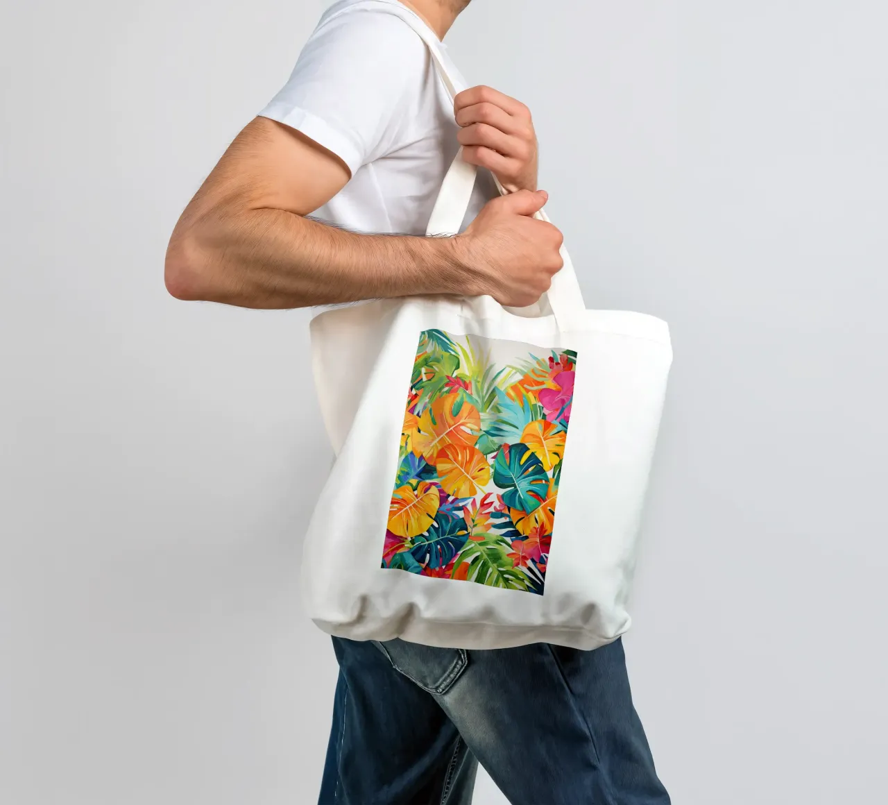 Jungle leaves tote bag by Imagine