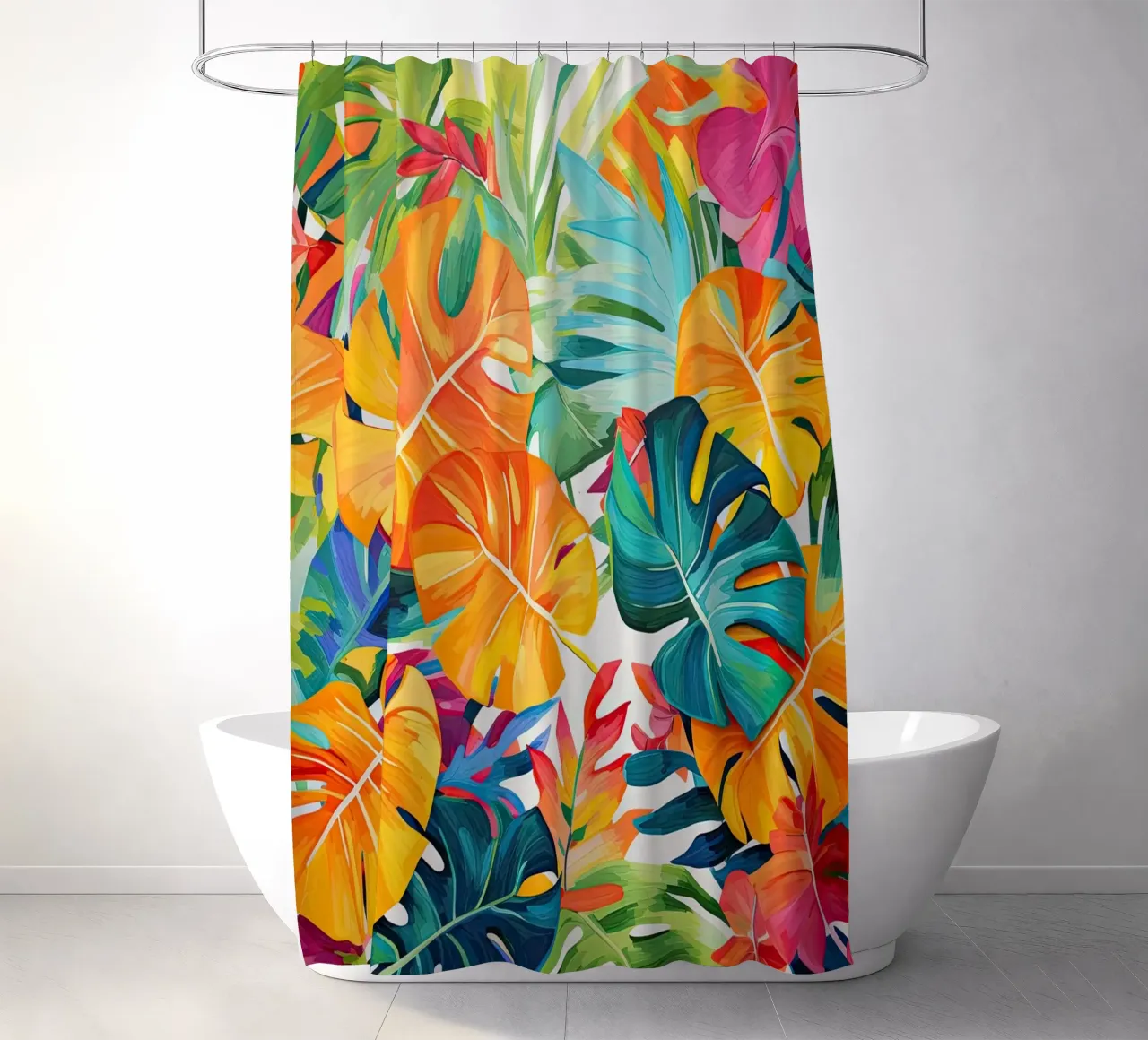 Jungle leaves shower curtain by Imagine